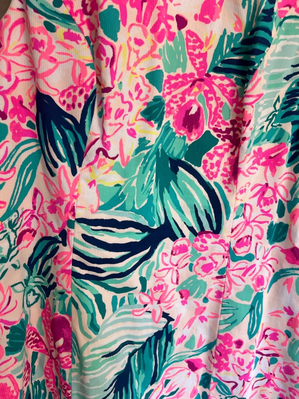 Lilly Pulitzer Mila Stretch Shift dress Via Flora pink green tropical floral 6 - Picture 7 of 12